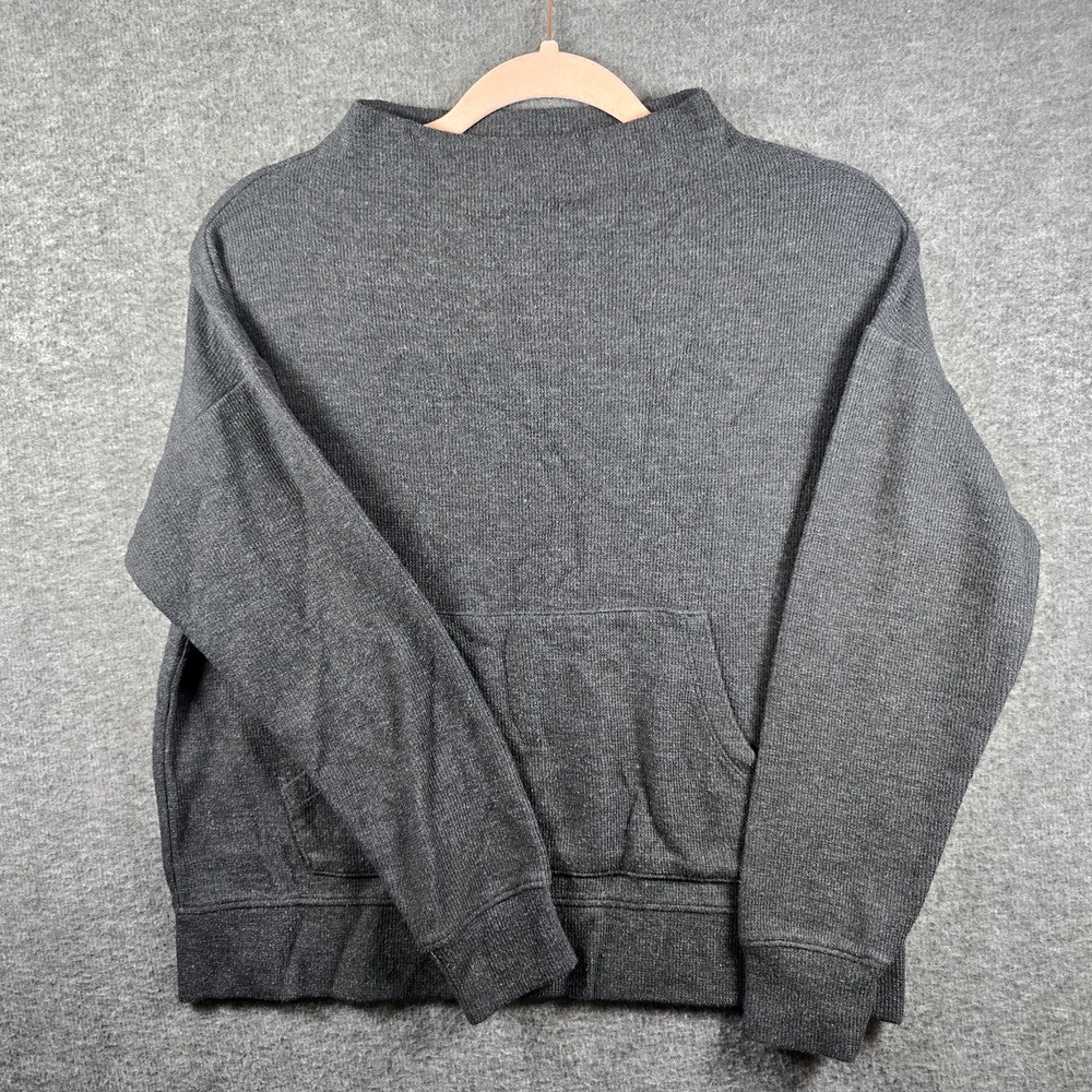 Banana Republic Women XS Petite Dark Gray/Grey Pullover Sweater‎ Kangaroo Pocket